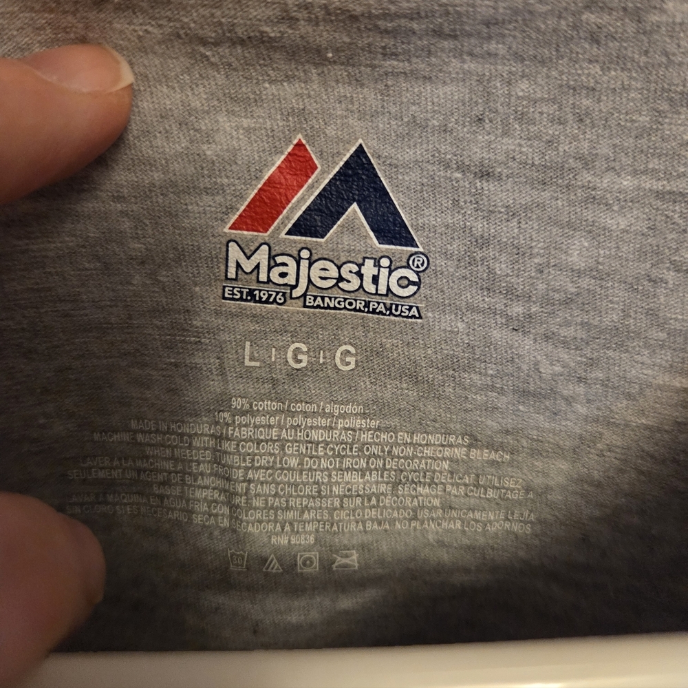 Majestic Los Angeles Dodgers 2018 World Series Shirt  Sz Large Men's NWOT MLB - Picture 3 of 4